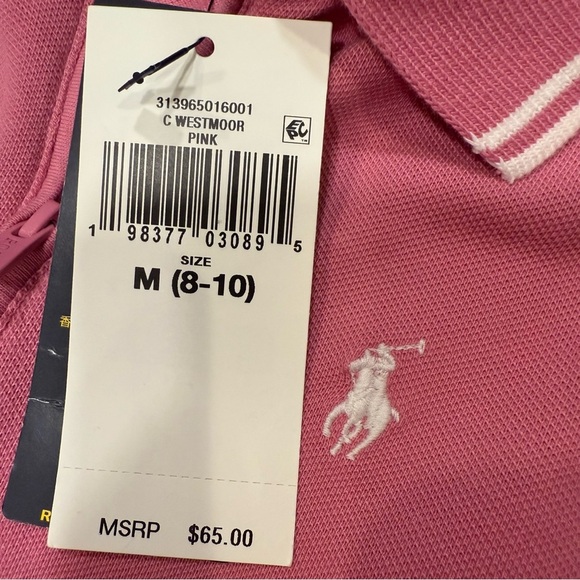 Polo Ralph Lauren Girls Pink Dress Pleated Skirt Zip Top Sz M (8-10) NWT - Picture 6 of 13